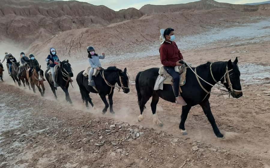 Atacama Desert: Horseback Adventure with Scenic Views - From San Pedro toward the Salt Mountains: start with surreal scenery