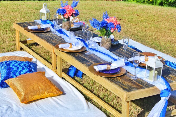 Luxury Private Picnic with Caribbean Cuisine - Drinks and service: what to expect from the chef-led setup