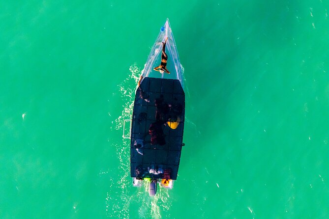 Reef Explorers Transparent Boat and Beach Tour - A 3-hour clear-boat cruise along Antigua’s Caribbean Sea