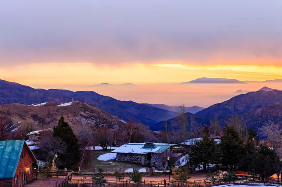 Sunset over the Andes Mountains - Andes Sunset from Santiago: What You’re Really Buying