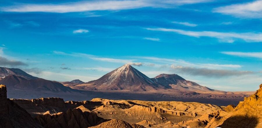 Valle de la Luna (Moon Valley) from San Pedro de Atacama - Gran Duna at sunset, the payoff view after the salt work